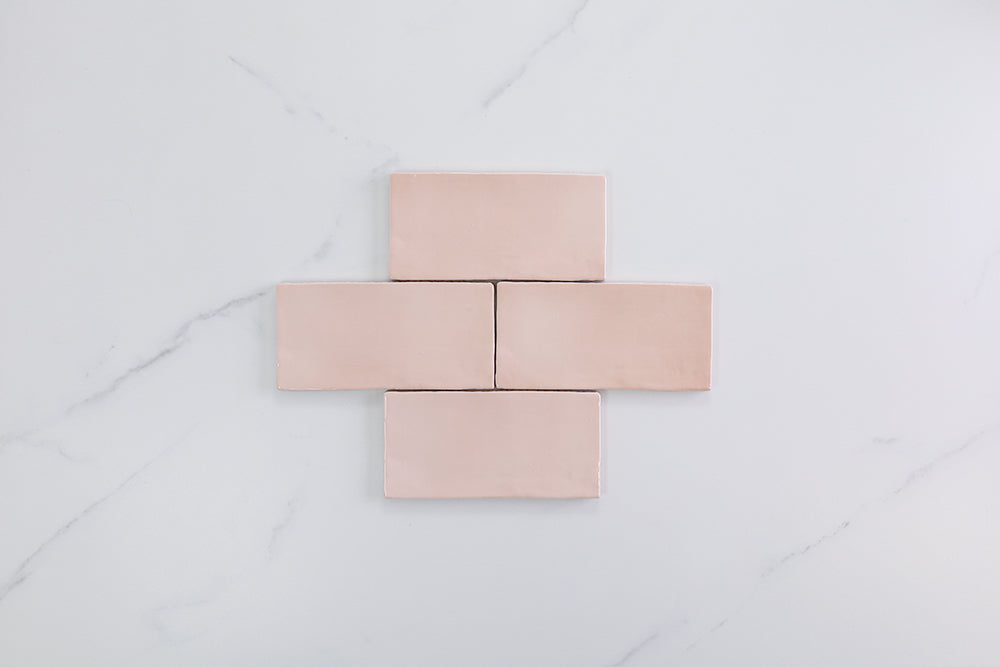Palm Springs Pink Gloss Subway Tile