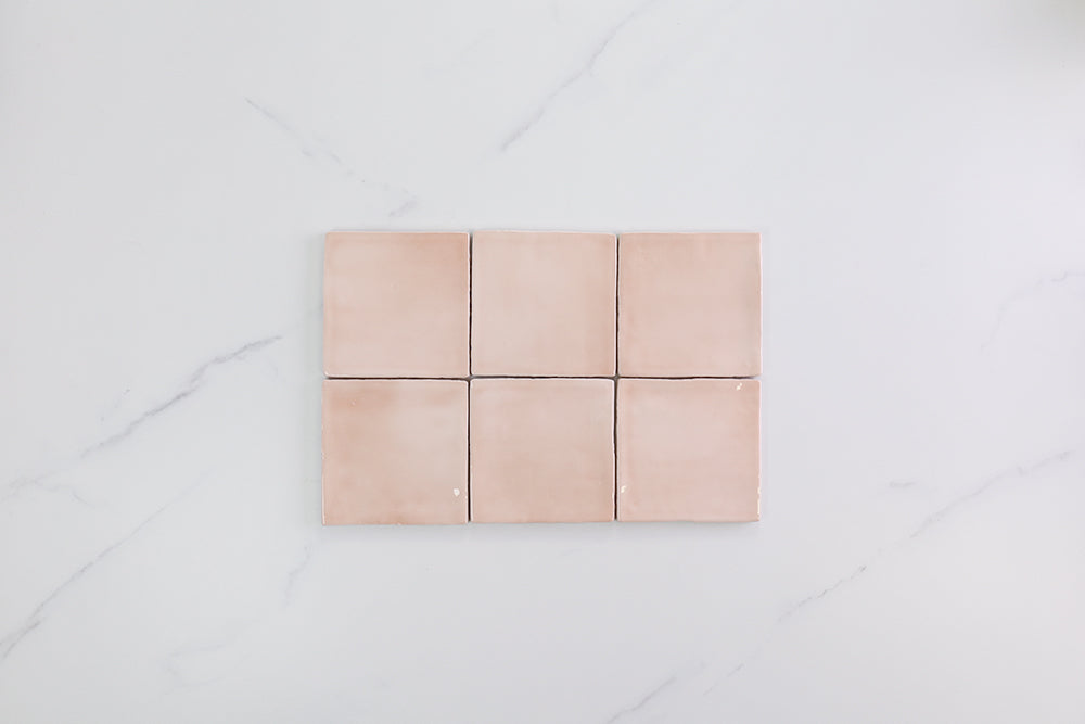 Palm Springs Pink Gloss Small Square Tile