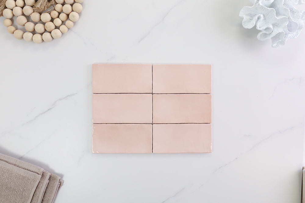 Palm Springs Pink Gloss Subway Tile