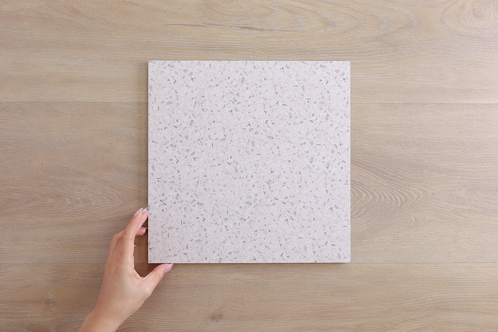Parco White Matt Terrazzo Look Tile
