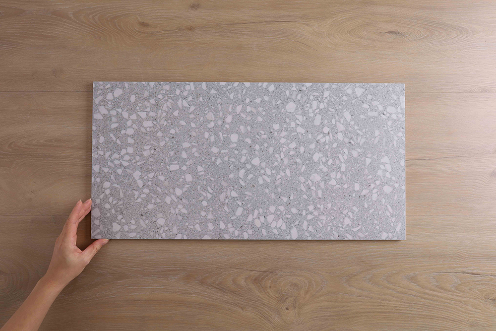 Signia Light Grey Terrazzo Look Tile