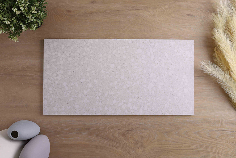Signia Misty White Terrazzo Look Tile