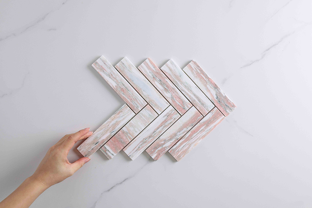 Trinity Pink Norway Herringbone Mosaic