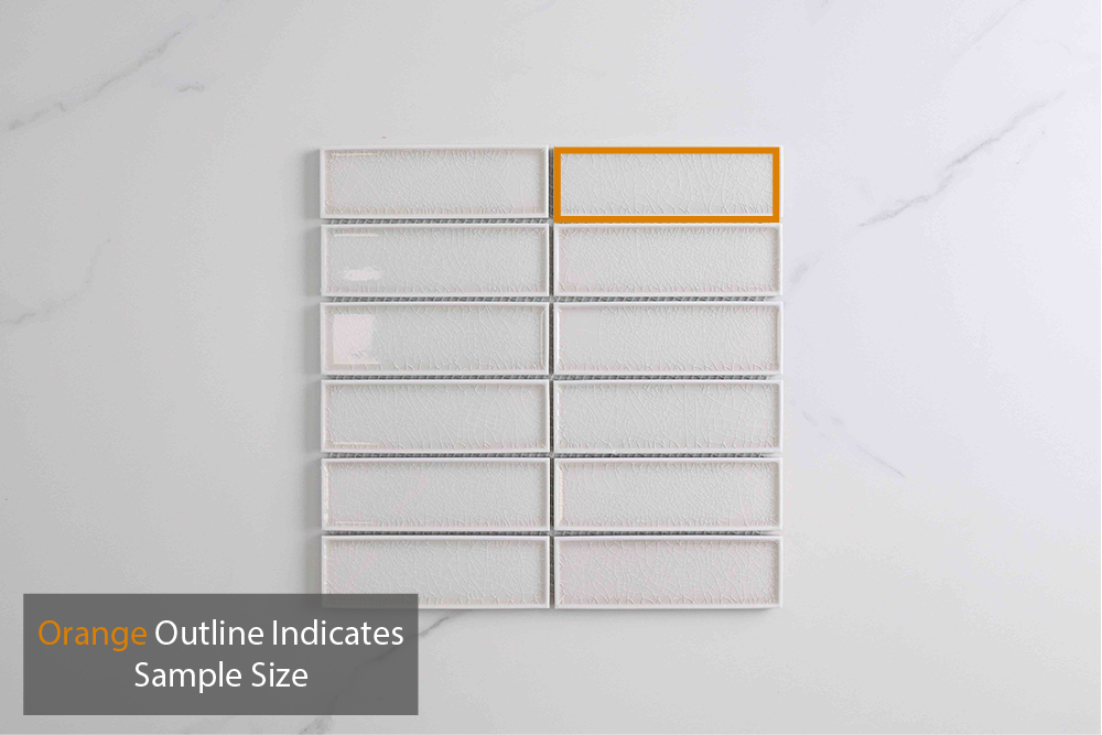 Vida Ivory Gloss Kit Kat Mosaic Tile