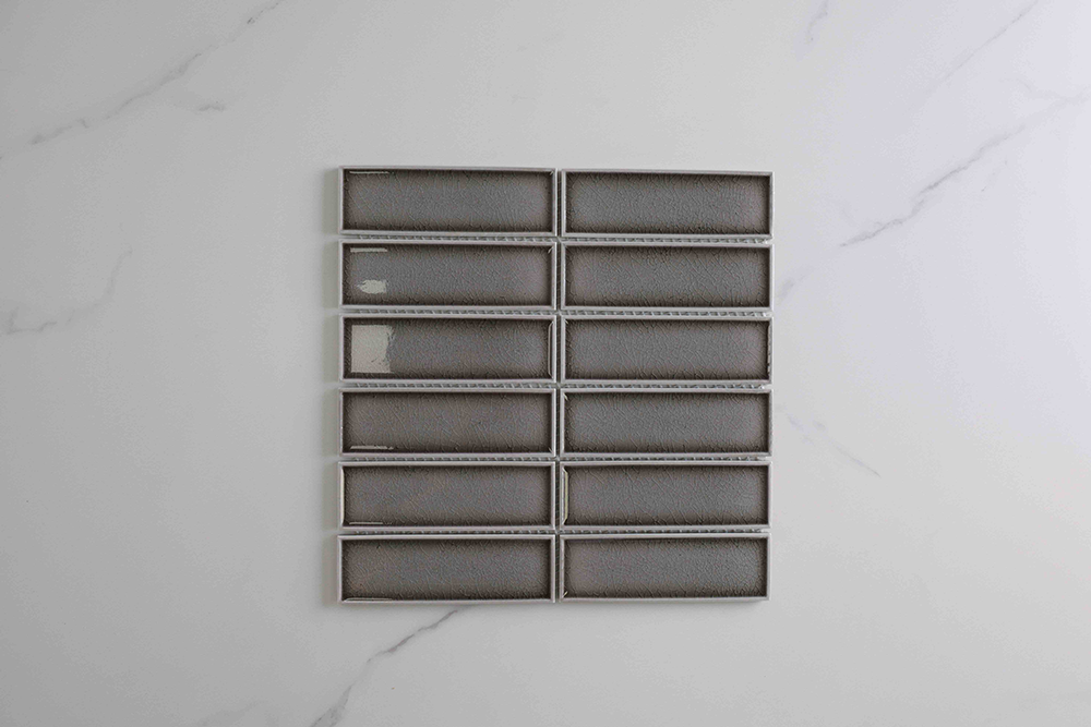 Vida Taupe Gloss Kit Kat Mosaic Tile