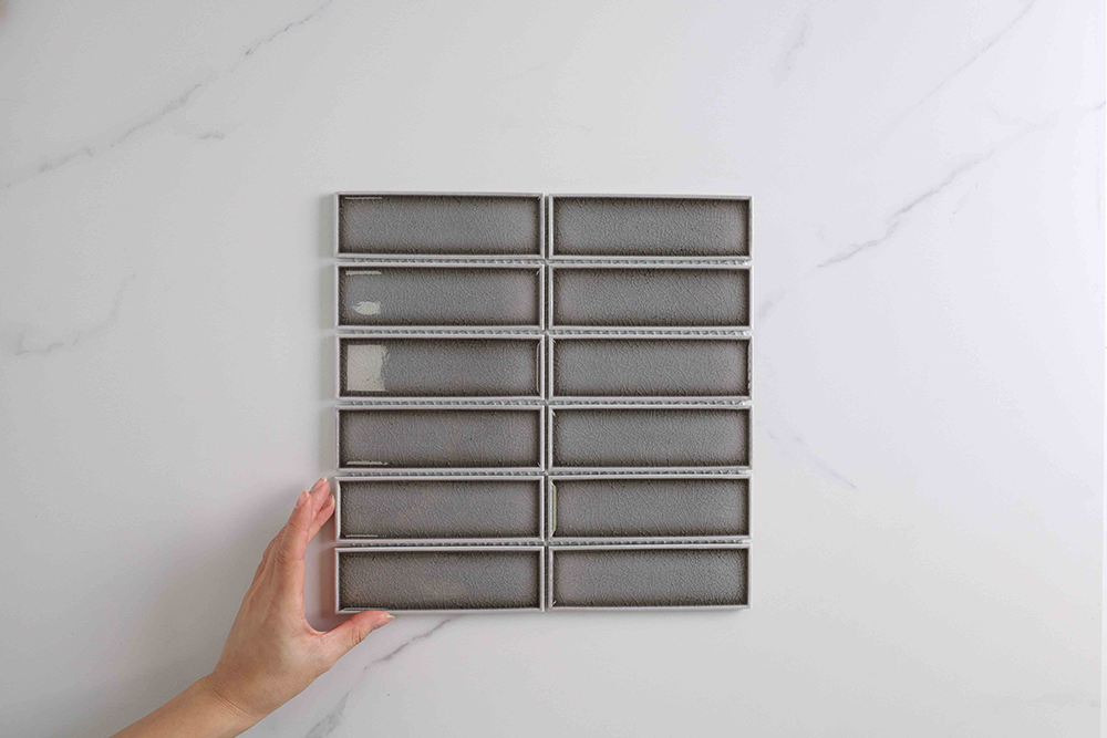 Vida Taupe Gloss Kit Kat Mosaic Tile