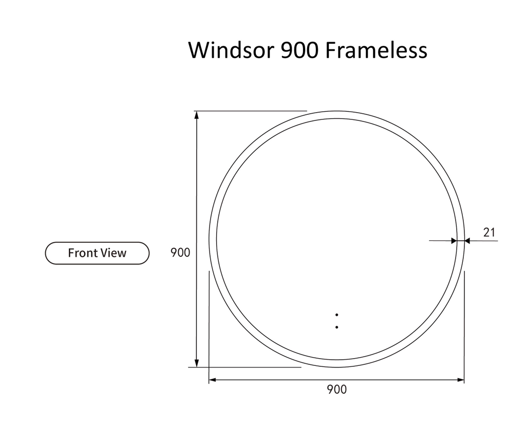 Aulic Windsor LED Mirror with Touch-Free Sensor