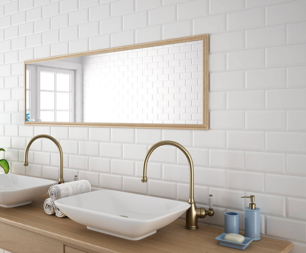 Windsor Bevelled White Gloss Subway Tile