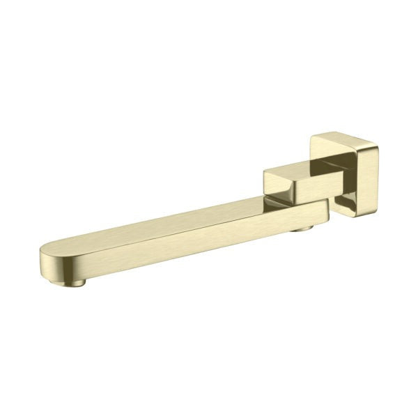 Nero Bianca Swivel Bath Outlet - Brushed Gold