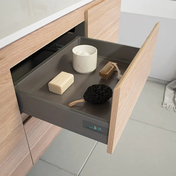 ADP Glacier Door and Drawer Twin Vanity with Solid Surface Top - Pro