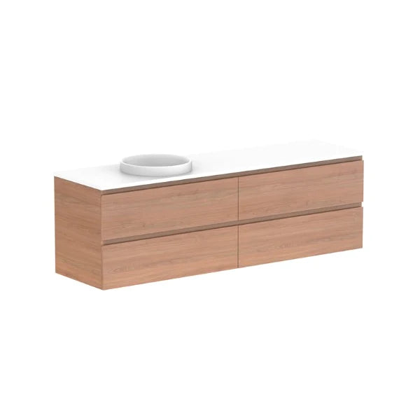 ADP Glacier All Drawer Twin Vanity With Solid Surface Top - Lite