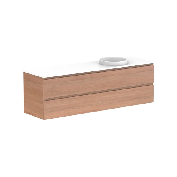 ADP Glacier All Drawer Twin Vanity With Solid Surface Top - Lite