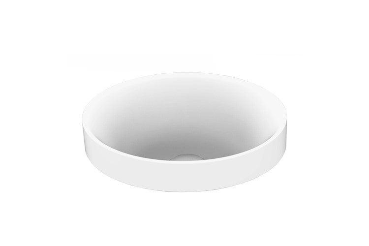 ADP Joy Semi Inset Solid Surface Basin - Matte White - Wellsons