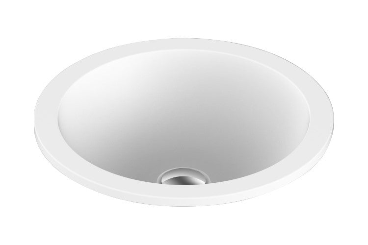 ADP Unity Solid Surface Inset Basin - Matte White - Wellsons