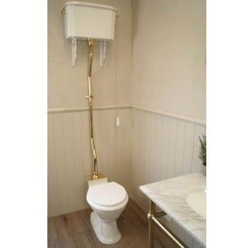 Turner Hastings Birmingham Toilet High Level Cistern incl. Black Seat