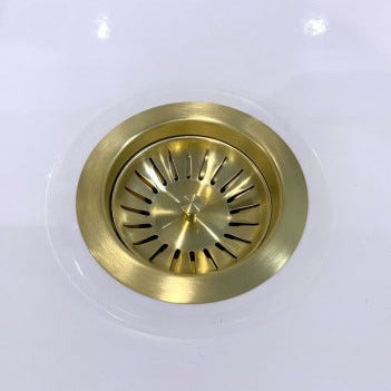 Turner Hastings 90x50 Brushed Brass PVD Basket Waste & Long Bolt