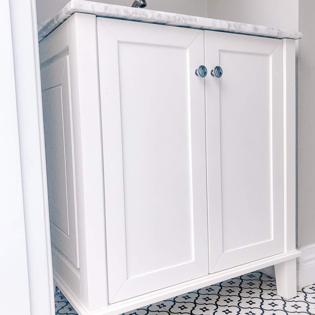 Turner Hastings Coventry 75x55 White Vanity with Marble Top - 3 Taphole