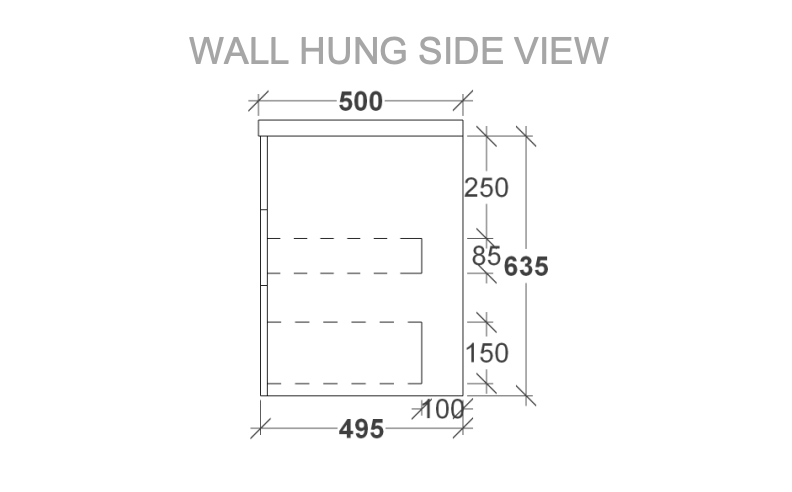 Rifco Newport Wall Hung Vanity with Caesarstone Top & Basin