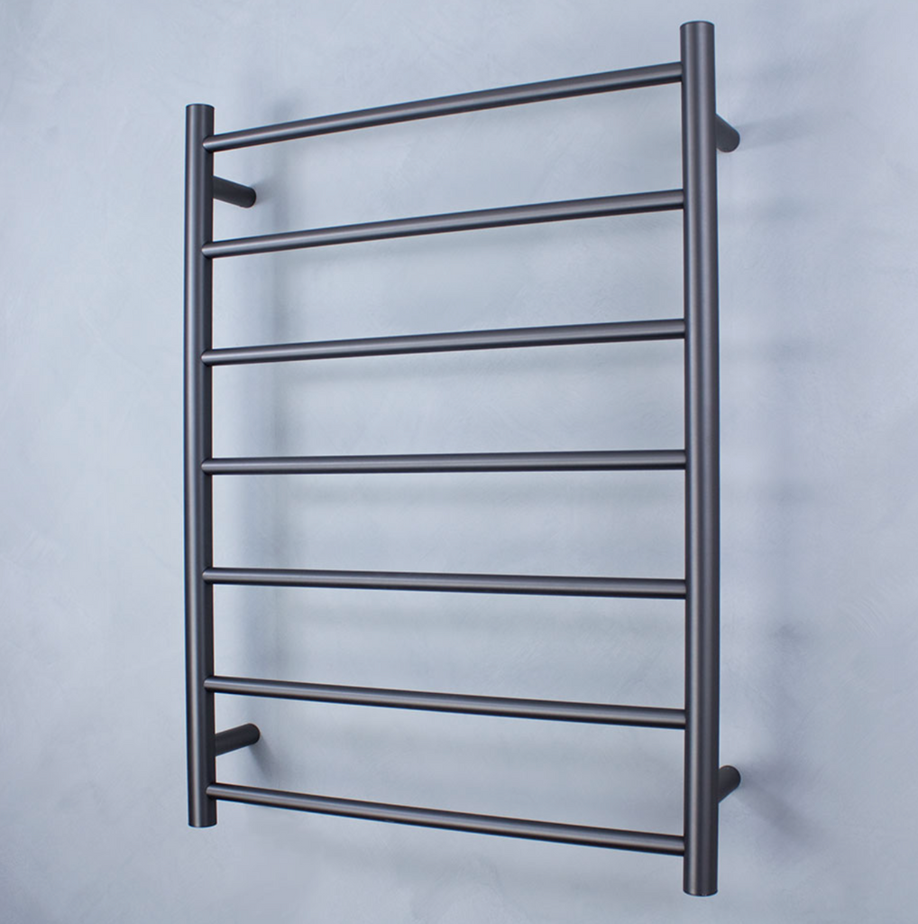 Radiant Heating Round Bars 240V Heated Towel Rails Gunmetal Grey 600 x 800