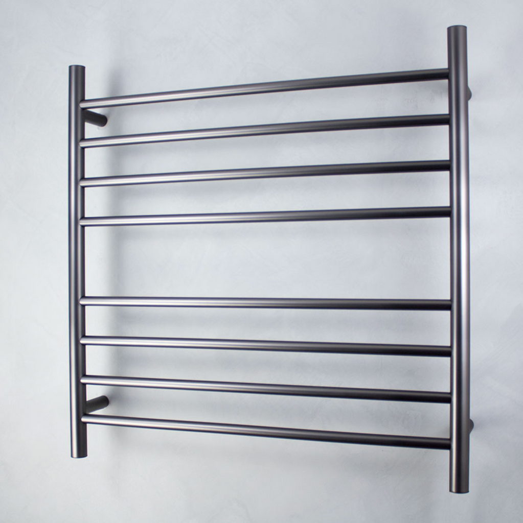 Radiant Heating Round Bars 240V Heated Towel Rails Gunmetal Grey 750 x 750