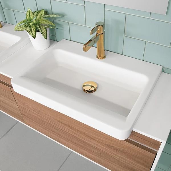 ADP Integrity Solid Surface Semi-Recessed Basin - Gloss White - Wellsons