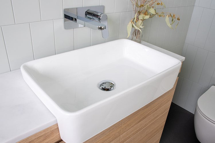 ADP Lino Ceramic Semi-Recessed Basin - Gloss White - Wellsons