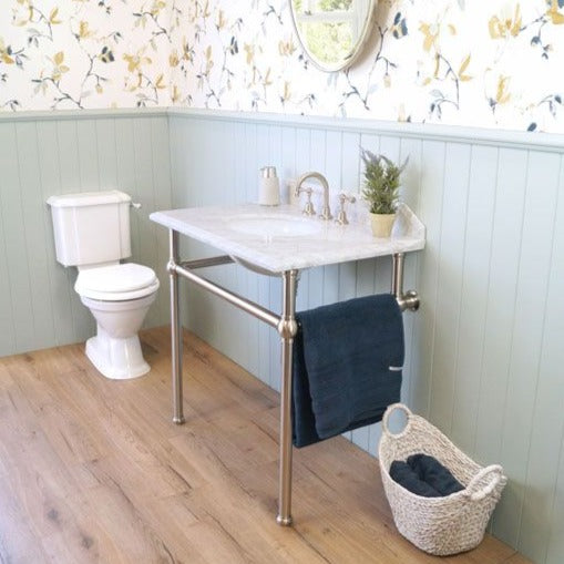 Turner Hastings Mayer Washstand with 90 x 55 Real Carrara Marble Top