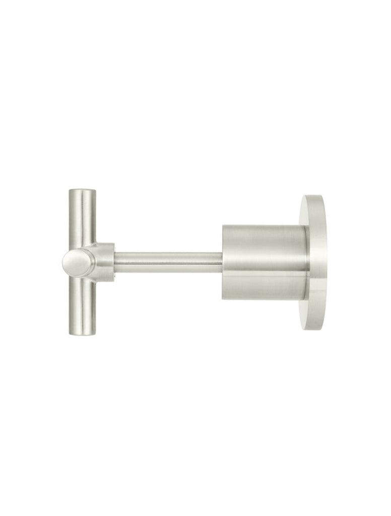 Meir Round Cross Handle Wall Top Assemblies - Brushed Nickel