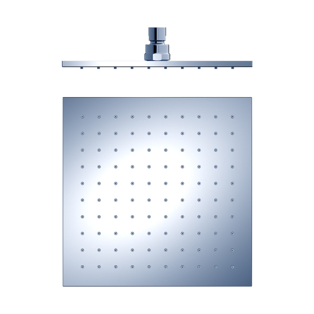 Nero 250mm Square Brass Shower Head - Chrome - Wellsons