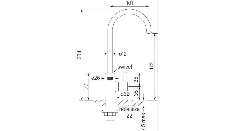 Billi B-3000 Chilled Filtered Water Round with Slimline Dispenser - Wellsons