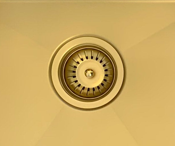 Meir Kitchen Sink Double Bowl 860 x 440 - Brushed Gold