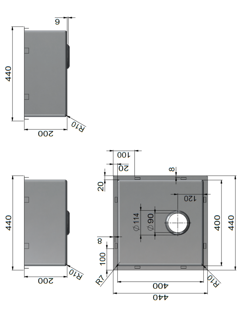 Meir Outdoor Sink - Stainless Steel 316