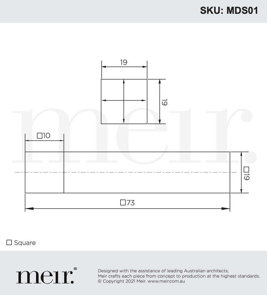 Meir Square Door Stop - Matte Black