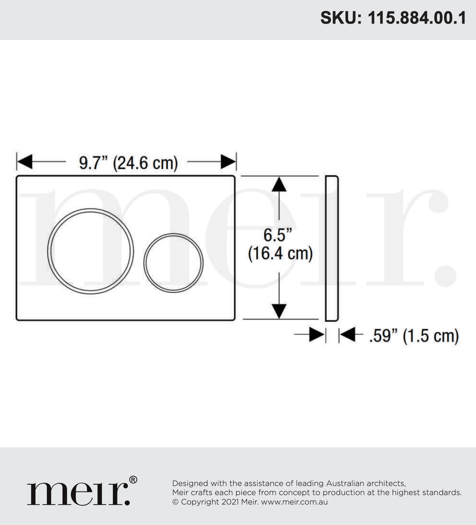 Meir Sigma 21 Dual Flush Plate By Geberit - Champagne Rose Gold