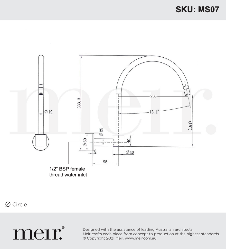 Meir Round High Rise Swivel Spout - Brushed Nickel