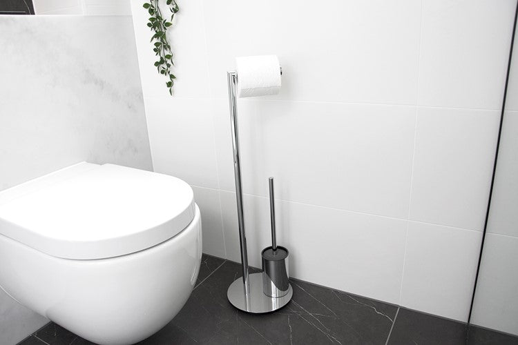 ADP Staten Freestanding Toilet Caddy - Chrome - Wellsons