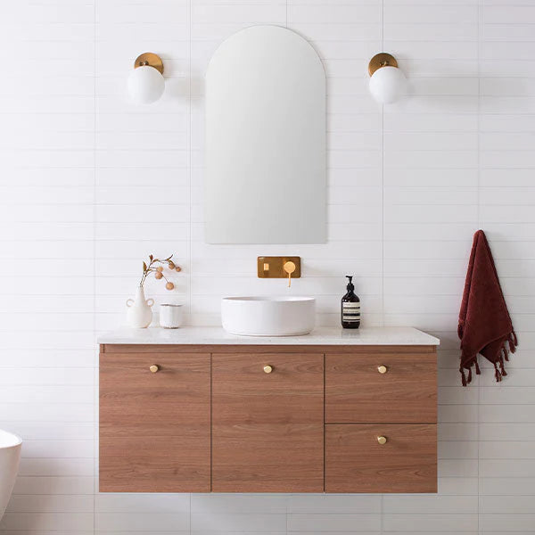 ADP Glacier Door and Drawer Twin Vanity with Solid Surface Top - Pro