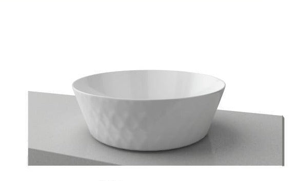 Timberline Diamond Above Counter Basin - Gloss White - Wellsons