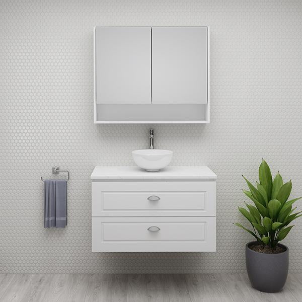 Timberline Nevada Plus Classic Wall Hung Vanity with Above Counter Basin - Wellsons