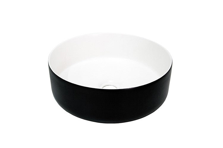 ADP Margot Duo Above Counter Basin - Black Outside / White Inside - Wellsons