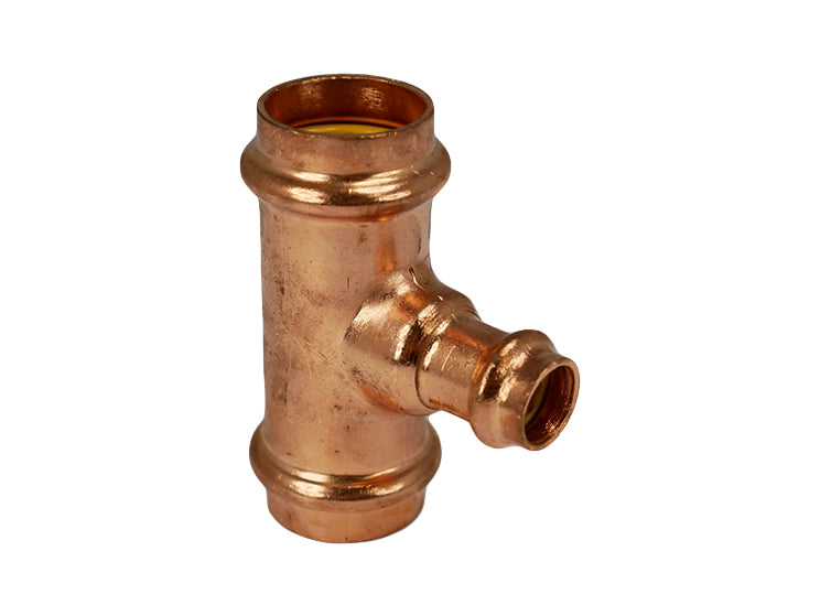 Copper Press Unequal Tee Gas 25MM X 25MM X 15MM - Wellsons