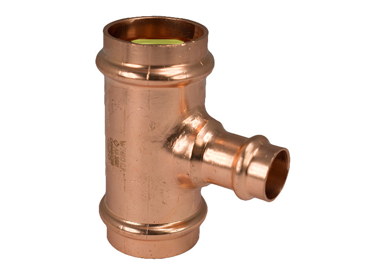 Copper Press Unequal Tee Gas 40MM X 40MM X 25MM - Wellsons