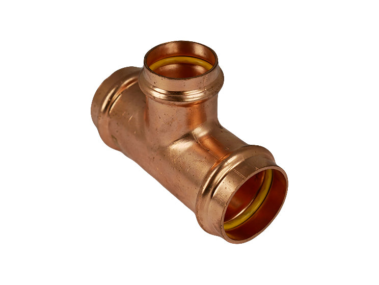 Copper Press Unequal Tee Gas 40MM X 40MM X 32MM - Wellsons