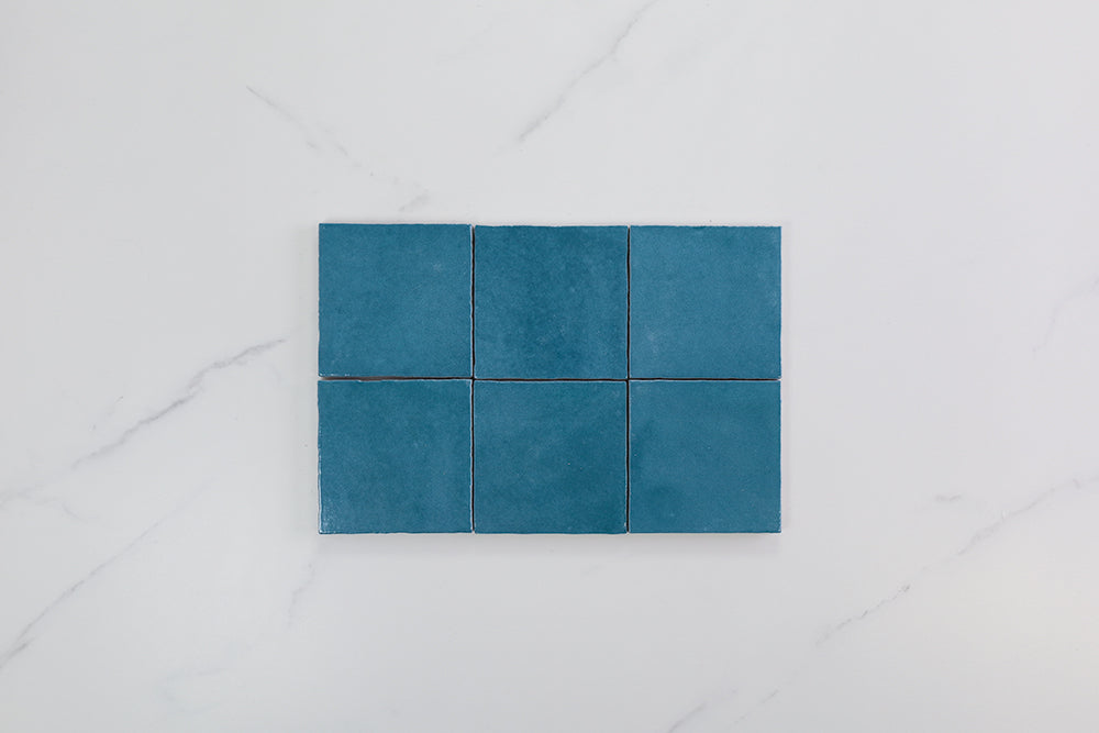 Milan Petrolio Semi Gloss Small Square Tile