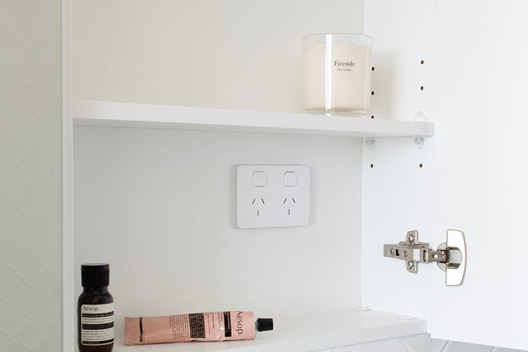 ADP Shaving Cabinet Power Point - White - Wellsons