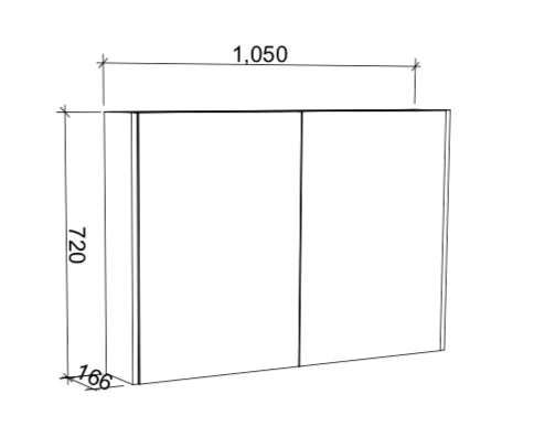 Timberline Sanremo Shaving Cabinet