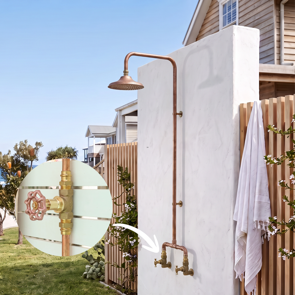 Haven Copper Outdoor Shower Head Set