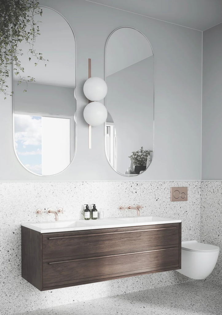 Meir Sigma 21 Dual Flush Plate By Geberit - Champagne Rose Gold