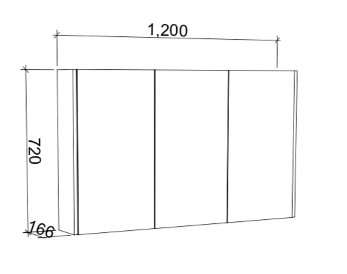 Timberline Sanremo Shaving Cabinet