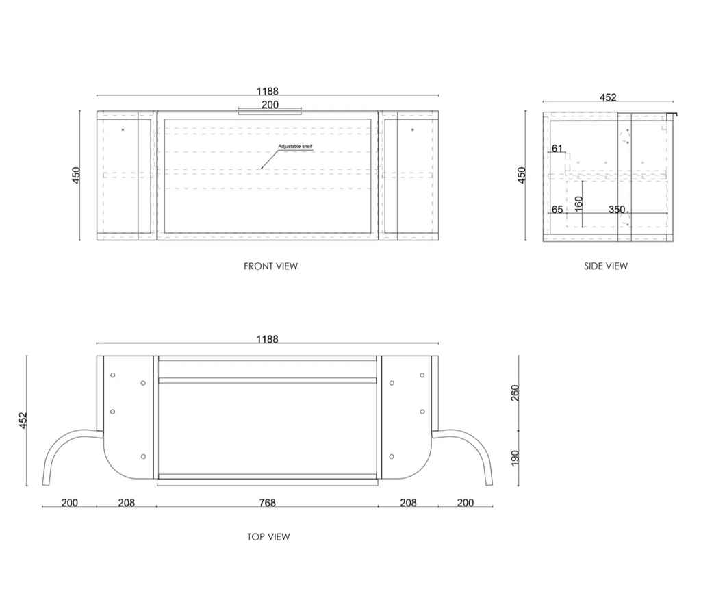 Otti Hampshire Wall Hung Vanity - Satin White